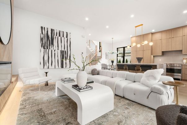 Dining room, Interior, Kitchen, Living room, Pendant Lights, Recessed Lighting