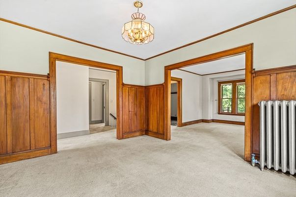 Chandelier, Empty room, Interior