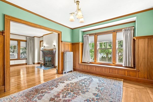 Empty room, Fireplace, Interior, Wood Texture Flooring