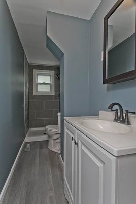 Bathroom, Interior, Wood Texture Flooring