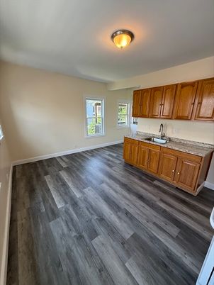 Empty room, Interior, Kitchen, Wood Texture Flooring