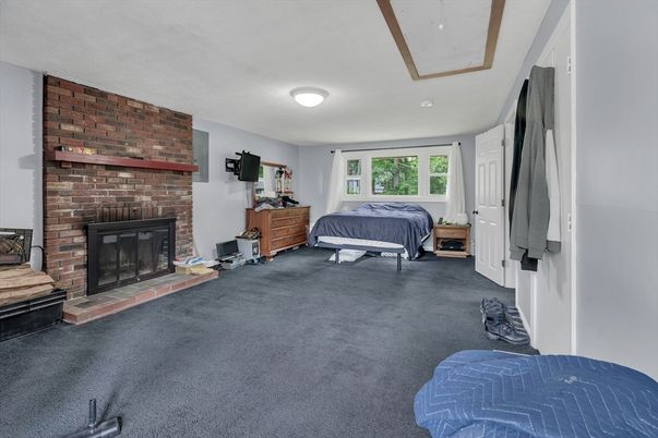 Bedroom, Fireplace, Interior, Stone Walls