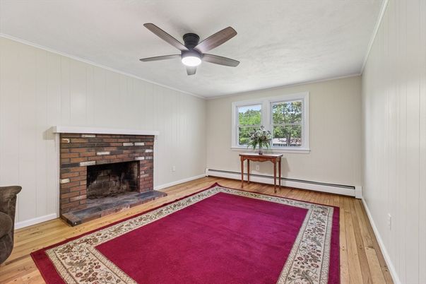 Empty room, Fireplace, Interior, Wood Texture Flooring