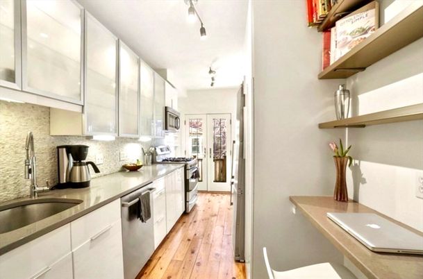 Interior, Kitchen, Wood Texture Flooring