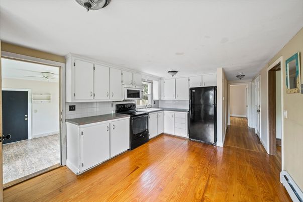 Interior, Kitchen, Wood Texture Flooring