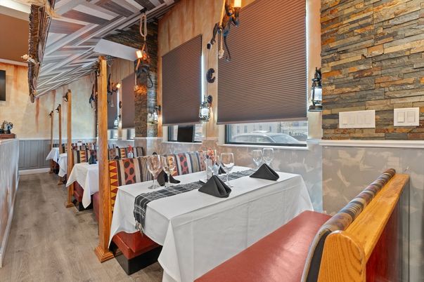 Interior, Stone Walls, Wood Texture Flooring