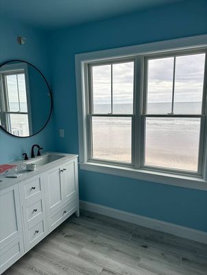 Bathroom, Interior, Water, Wood Texture Flooring