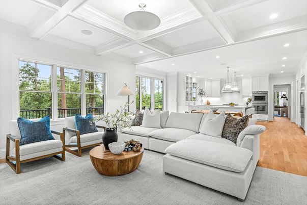 Interior, Kitchen, Living room, Pendant Lights, Recessed Lighting, Stainless Steel Appliances, Wood Texture Flooring