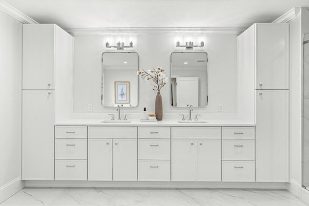 Bathroom, Dual Sink Vanities, Interior, Marble