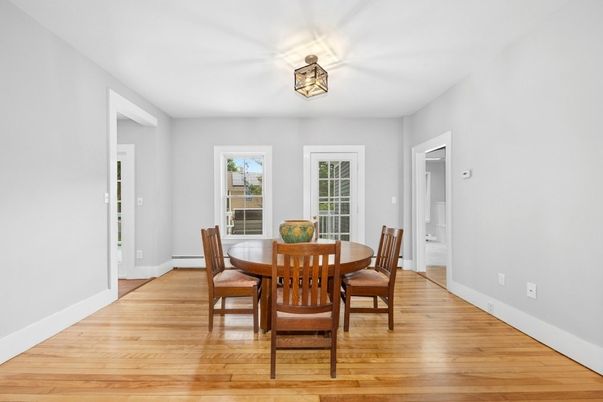 Dining room, Interior, Wood Texture Flooring