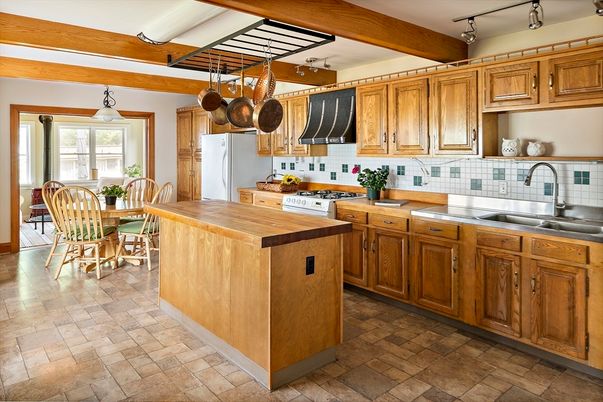 Dining room, Interior, Kitchen, Wooden Beams