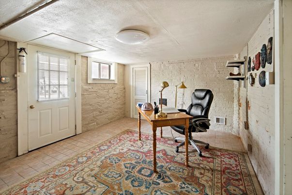 Home Office, Interior, Stone Walls