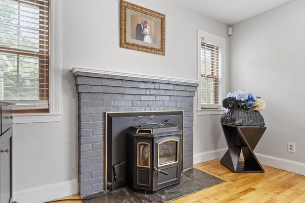 Fireplace, Interior, Wood Texture Flooring