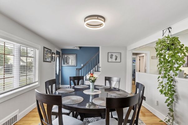 Dining room, Interior, Wood Texture Flooring