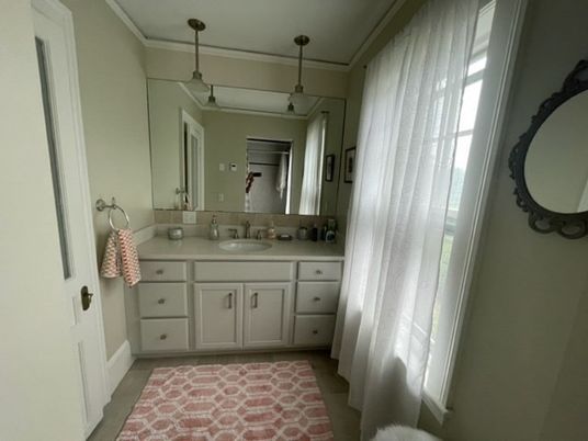 Bathroom, Dual Sink Vanities, Interior, Pendant Lights