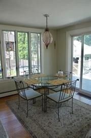 Chandelier, Dining room, Interior, Pendant Lights, Wood Texture Flooring