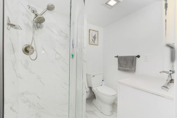 Bathroom, Glass Shower, Interior, Marble, Marble Walls