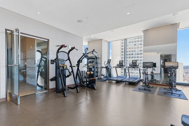 Fitness Equipment, Gym, Interior, Recessed Lighting