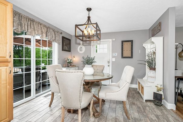 Dining room, Interior, Wood Texture Flooring