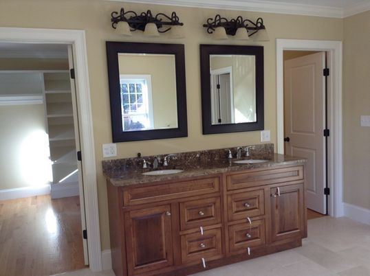 Bathroom, Dual Sink Vanities, Interior, Wood Texture Flooring