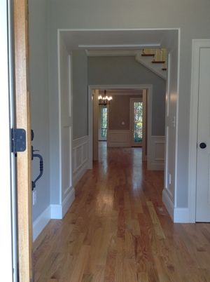 Chandelier, Empty room, Interior, Wood Texture Flooring