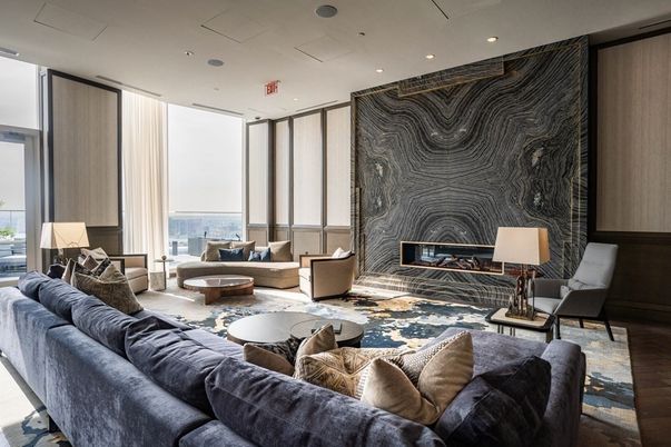 Fireplace, Interior, Living room, Recessed Lighting