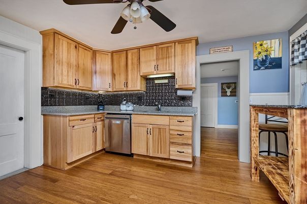 Interior, Kitchen, Wood Texture Flooring