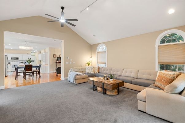 Dining room, Interior, Kitchen, Living room, Pendant Lights, Recessed Lighting, Wood Texture Flooring