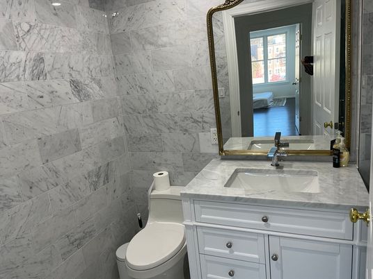 Bathroom, Interior, Marble Walls