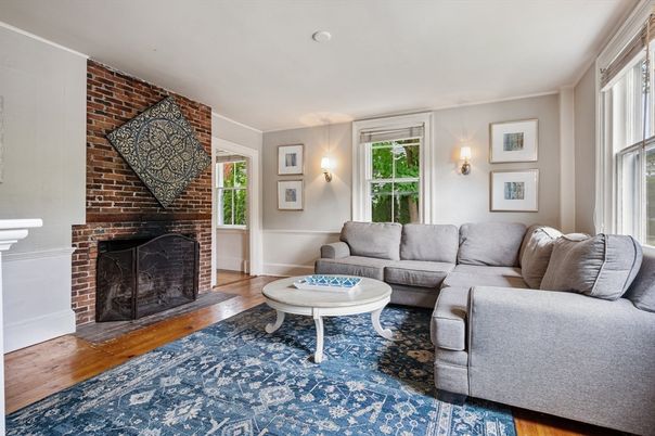 Fireplace, Interior, Living room, Stone Walls, Wood Texture Flooring