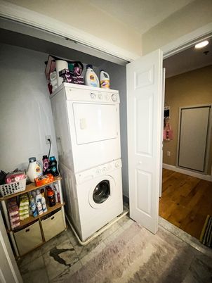 Interior, Recessed Lighting, Utility Closets, Washer, Wood Texture Flooring