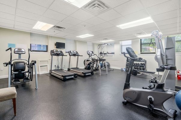 Fitness Equipment, Gym, Interior, Recessed Lighting