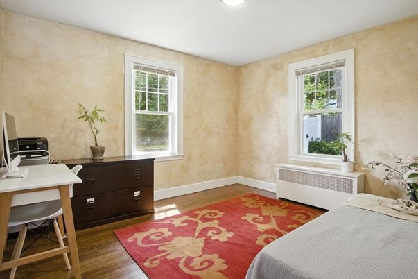Bedroom, Home Office, Interior, Recessed Lighting, Wood Texture Flooring