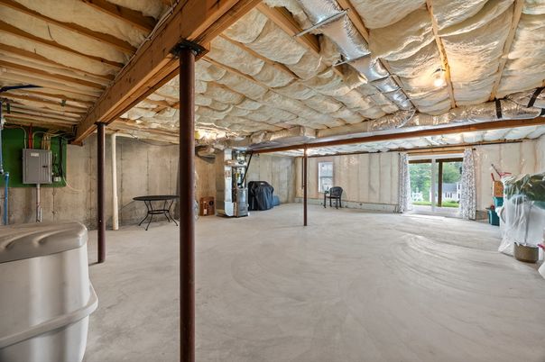 Interior, Stone Walls, Wooden Beams