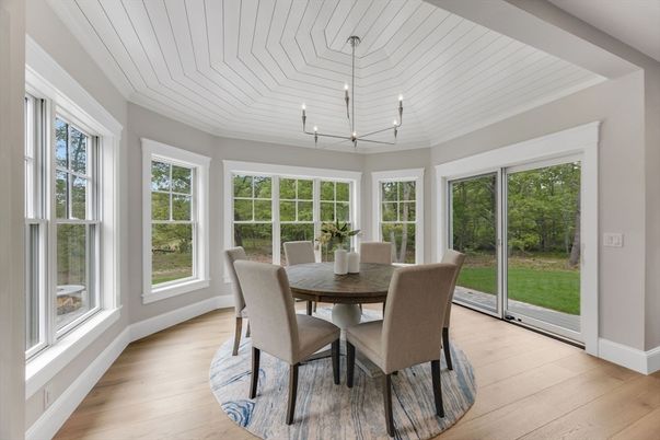 Chandelier, Dining room, Interior, Pendant Lights, Wood Texture Flooring