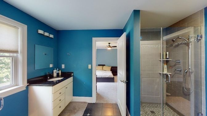 Bathroom, Bedroom, Glass Shower, Interior