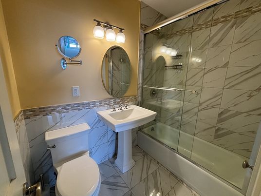 Bathroom, Glass Shower, Interior, Marble, Marble Walls