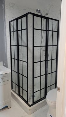 Bathroom, Glass Shower, Interior, Marble, Marble Walls