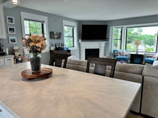 Dining room, Fireplace, Interior, Living room