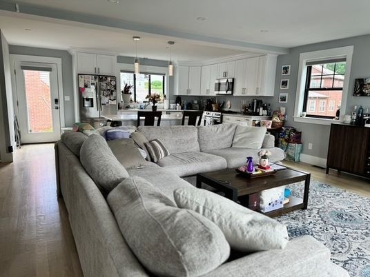 Dining room, Interior, Kitchen, Living room, Pendant Lights, Recessed Lighting, Wood Texture Flooring