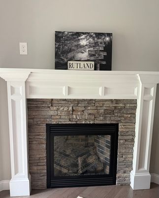 Fireplace, Interior, Wood Texture Flooring