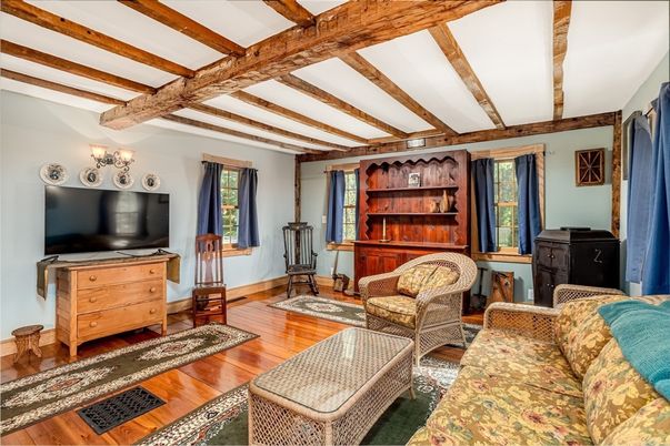 Interior, Living room, Wooden Beams, Wood Texture Flooring