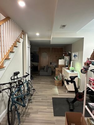 Fitness Equipment, Interior, Recessed Lighting, Wood Texture Flooring