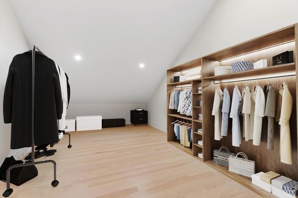 Interior, Recessed Lighting, Walk-in Closets, Wood Texture Flooring