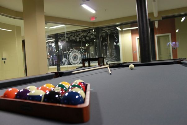 Billiard Table, Game Room, Interior, Recessed Lighting