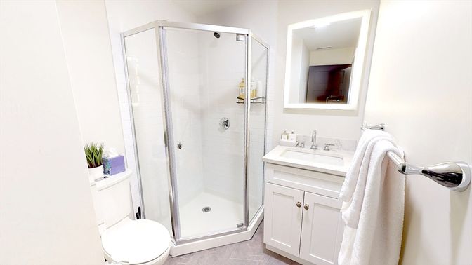Bathroom, Glass Shower, Interior
