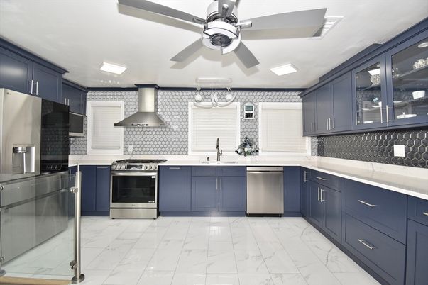 Interior, Kitchen, Marble, Stainless Steel Appliances