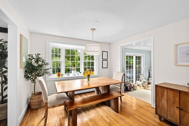 Dining room, Interior, Wood Texture Flooring