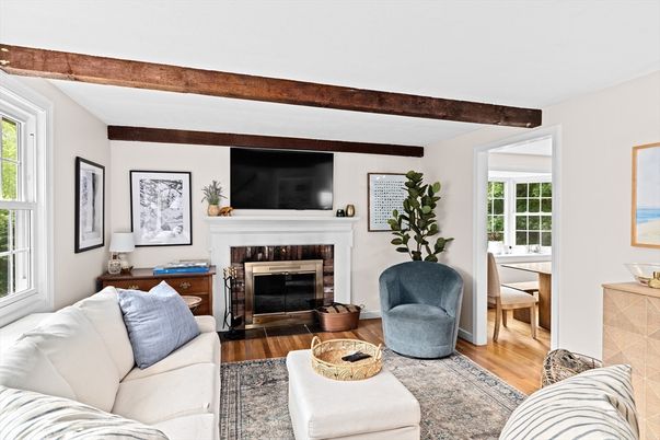 Fireplace, Interior, Living room, Wooden Beams, Wood Texture Flooring