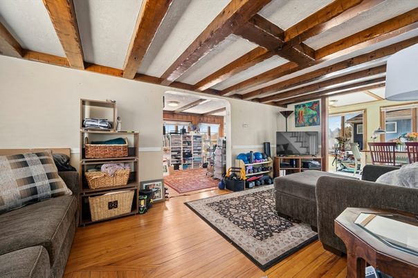 Interior, Living room, Wooden Beams, Wood Texture Flooring
